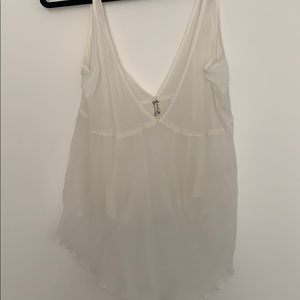 Free People White Chiffon Blouse